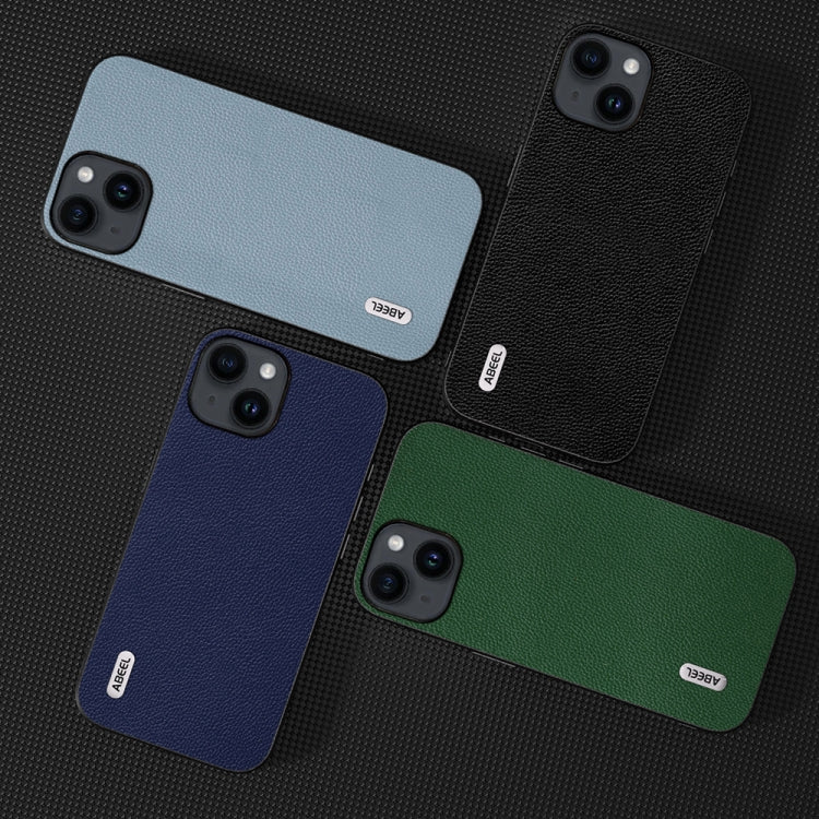 ABEEL Black Edge Genuine Leather Mino Phone Case, For iPhone 15 Plus, For iPhone 15, For iPhone 14 Plus, For iPhone 14, For iPhone 14 Pro, For iPhone 14 Pro Max