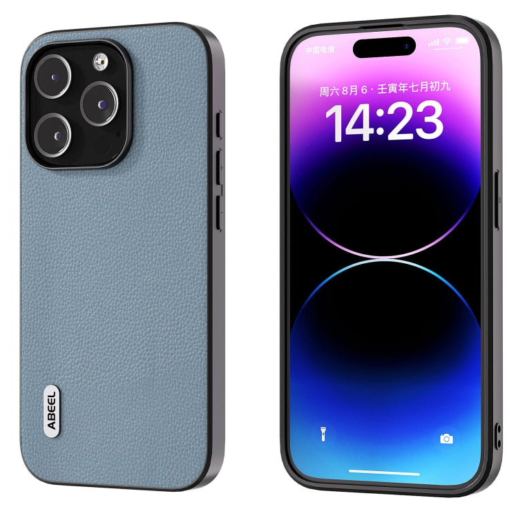 ABEEL Black Edge Genuine Leather Mino Phone Case, For iPhone 15 Plus, For iPhone 15, For iPhone 14 Plus, For iPhone 14, For iPhone 14 Pro, For iPhone 14 Pro Max