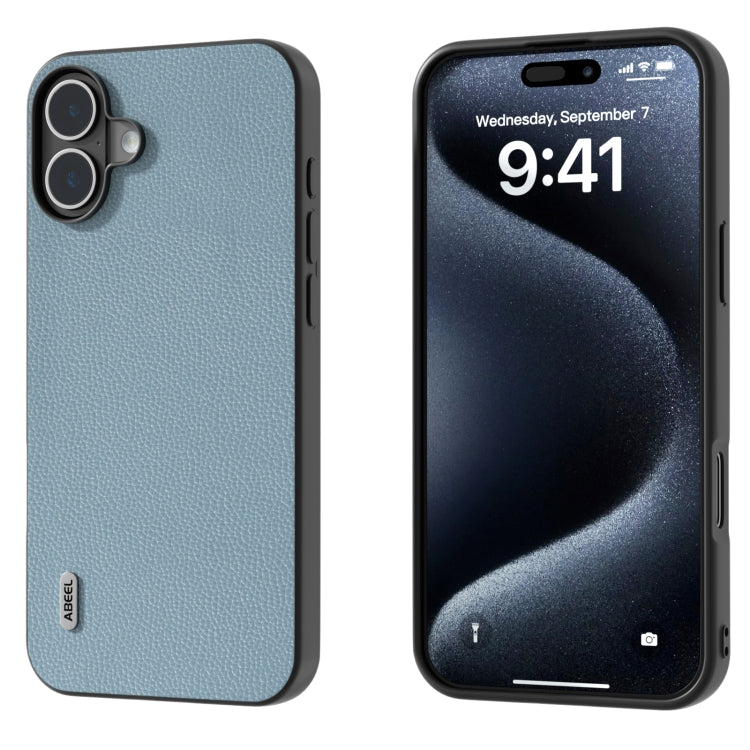 ABEEL Black Edge Genuine Leather Mino Phone Case, For iPhone 16 Pro Max, For iPhone 16 Pro, For iPhone 16 Plus, For iPhone 16, For iPhone 15 Pro Max, For iPhone 15 Pro