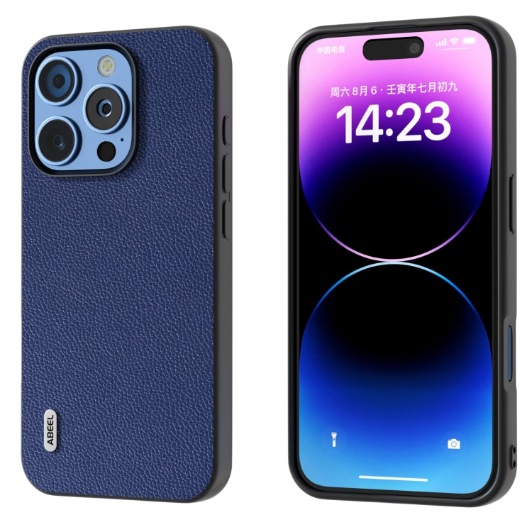 ABEEL Black Edge Genuine Leather Mino Phone Case, For iPhone 16 Pro Max, For iPhone 16 Pro, For iPhone 16 Plus, For iPhone 16, For iPhone 15 Pro Max, For iPhone 15 Pro