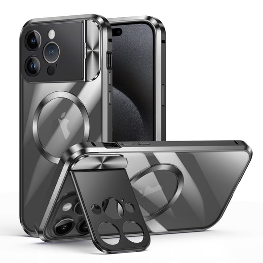 Large Window Holder MagSafe Magnetic Metal Phone Case, For iPhone 15 Pro Max, For iPhone 14, For iPhone 15 Pro, For iPhone 14 Pro, For iPhone 15