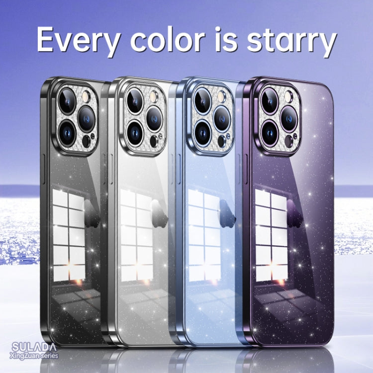 SULADA Electroplated Transparent Glittery TPU Phone Case, For iPhone 15 Pro Max, For iPhone 14 Plus, For iPhone 15 Pro, For iPhone 14, For iPhone 15 Plus, For iPhone 14 Pro