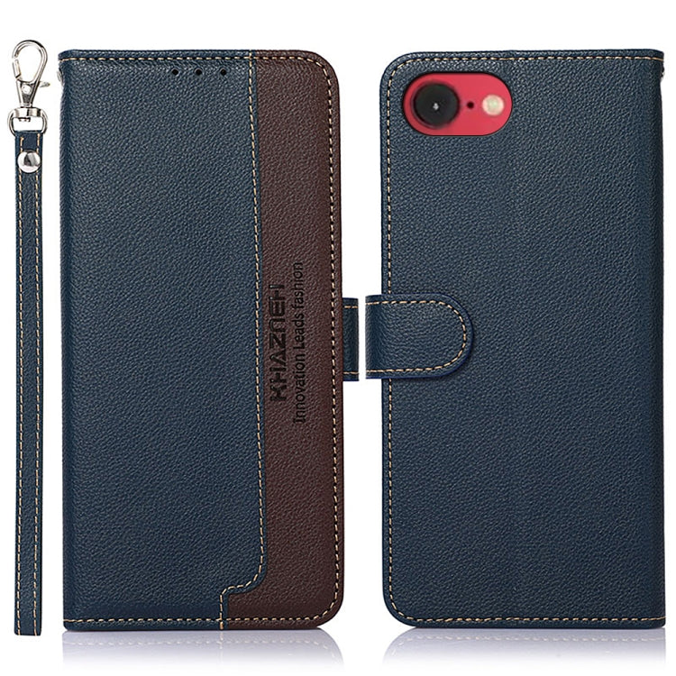 KHAZNEH Litchi Texture Leather RFID Phone Case, For iPhone 16e / 17e, For iPhone 17 Pro Max, For iPhone 17 Pro, For iPhone 17, For iPhone 17 Air, For iPhone 16 Pro Max
