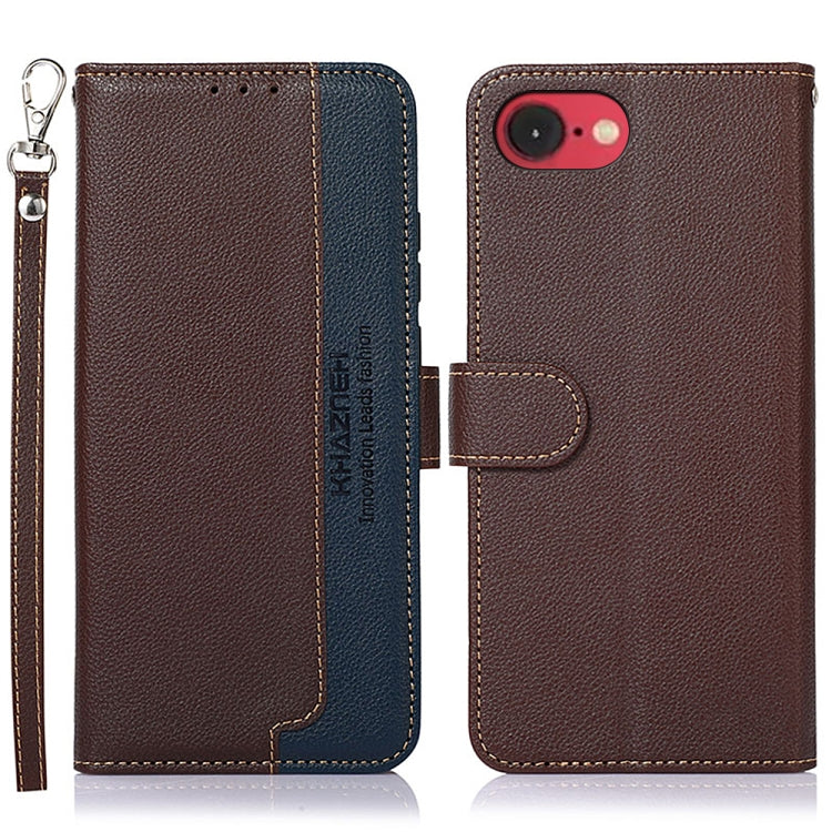 KHAZNEH Litchi Texture Leather RFID Phone Case, For iPhone 16e / 17e, For iPhone 17 Pro Max, For iPhone 17 Pro, For iPhone 17, For iPhone 17 Air, For iPhone 16 Pro Max