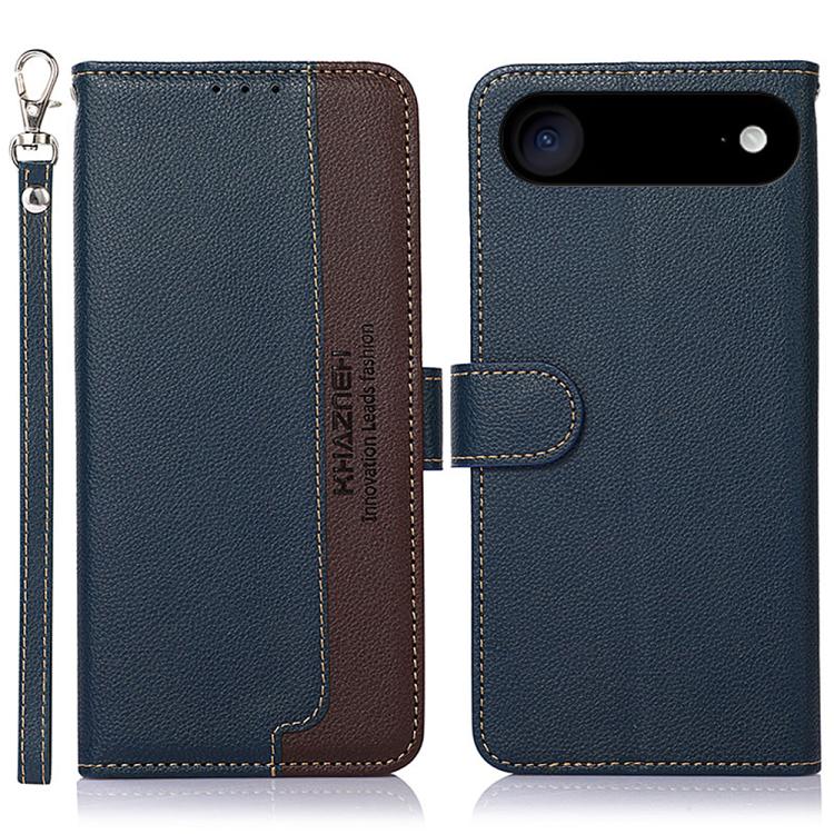 KHAZNEH Litchi Texture Leather RFID Phone Case, For iPhone 16e / 17e, For iPhone 17 Pro Max, For iPhone 17 Pro, For iPhone 17, For iPhone 17 Air, For iPhone 16 Pro Max