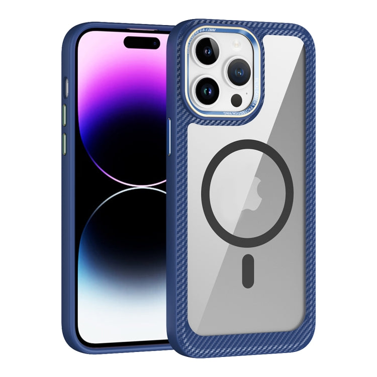 MagSafe Carbon Fiber Transparent Back Panel Phone Case, For iPhone 12 / 12 Pro, For iPhone 12 Pro Max, For iPhone 11 Pro Max