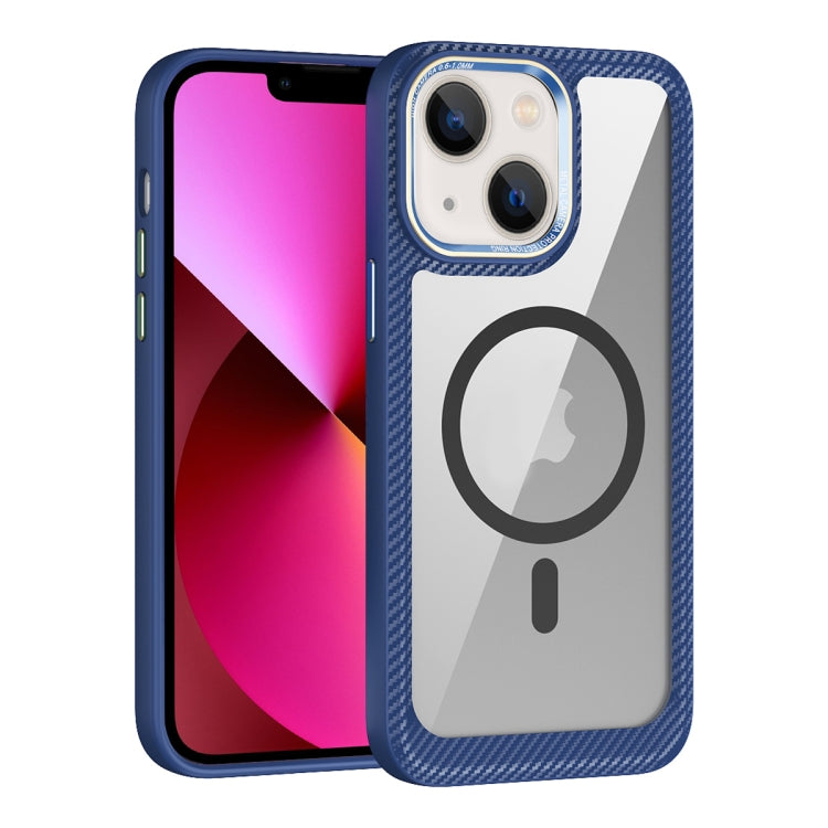 MagSafe Carbon Fiber Transparent Back Panel Phone Case, For iPhone 14, For iPhone 14 Pro, For iPhone 14 Pro Max, For iPhone 13 Pro Max, For iPhone 13 Pro, For iPhone 13