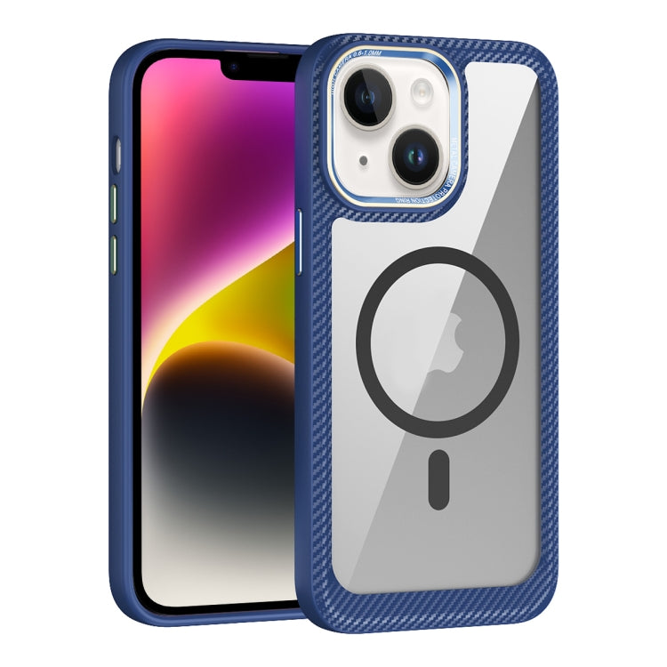 MagSafe Carbon Fiber Transparent Back Panel Phone Case, For iPhone 14, For iPhone 14 Pro, For iPhone 14 Pro Max, For iPhone 13 Pro Max, For iPhone 13 Pro, For iPhone 13