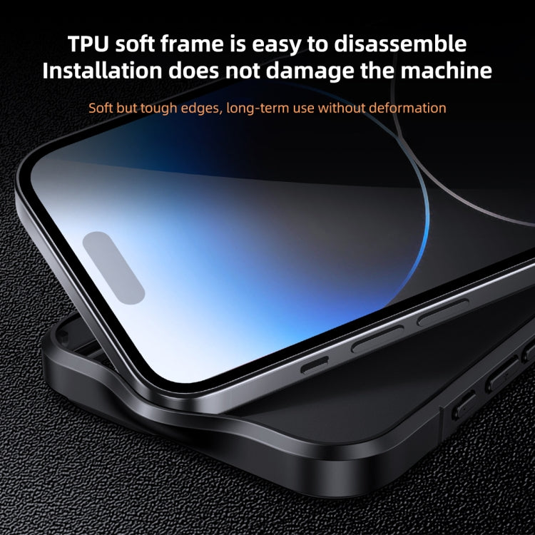 Ice Crystal Transparent PC + TPU Phone Case, For iPhone 15 Pro Max, For iPhone 15 Pro, For iPhone 15 Plus, For iPhone 15