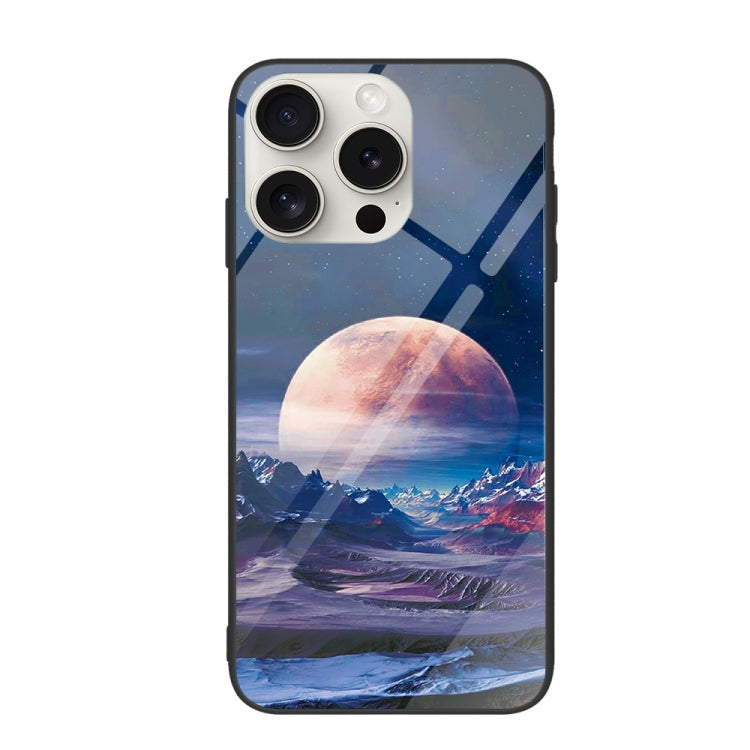 Colorful Painted Glass Phone Case, For iPhone 16 Pro Max