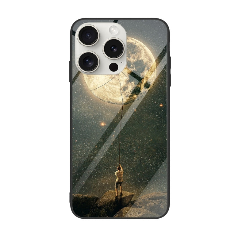 Colorful Painted Glass Phone Case, For iPhone 16 Pro