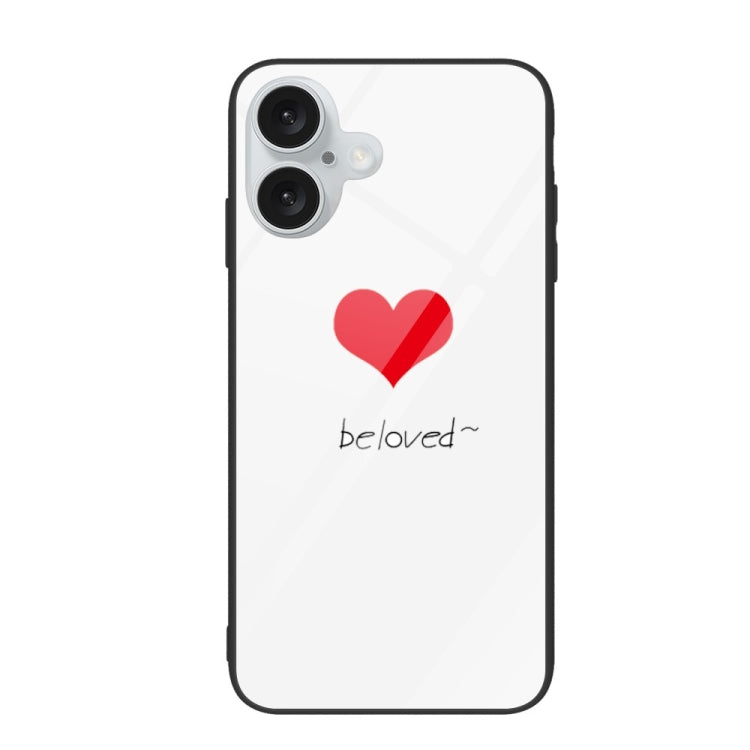 Colorful Painted Glass Phone Case, For iPhone 16 Plus