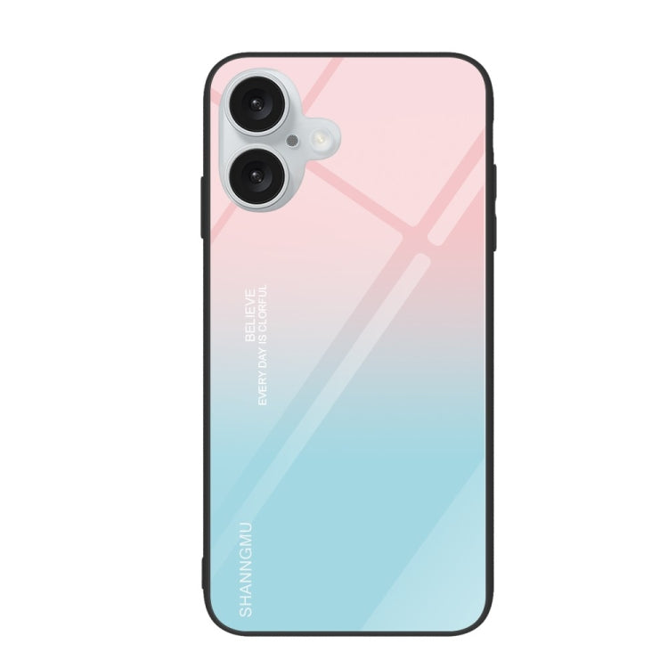 Colorful Painted Glass Phone Case, For iPhone 16