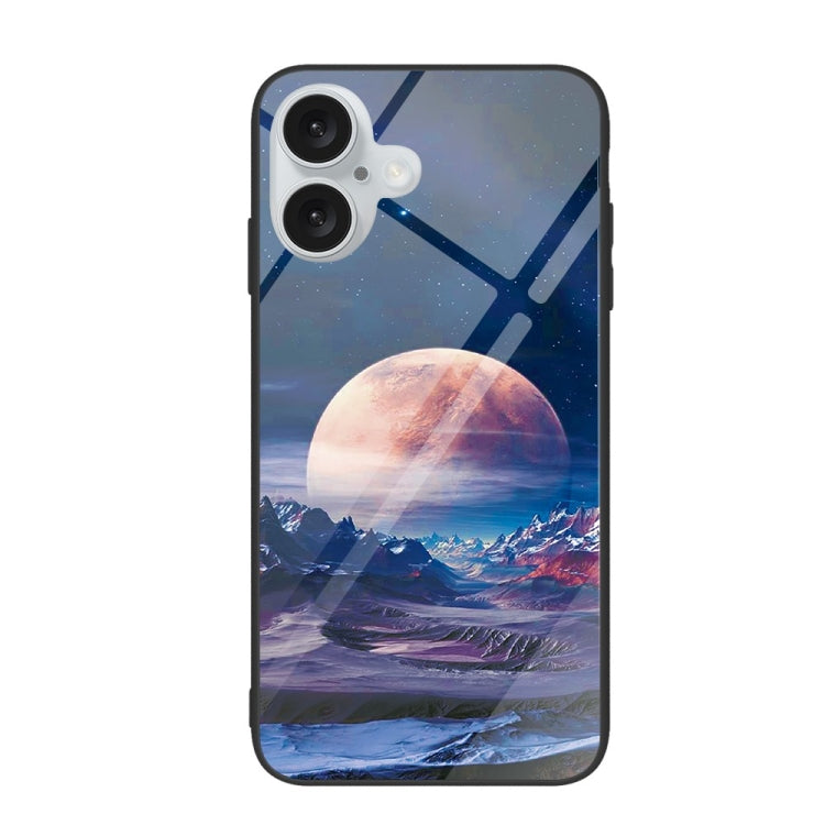 Colorful Painted Glass Phone Case, For iPhone 16