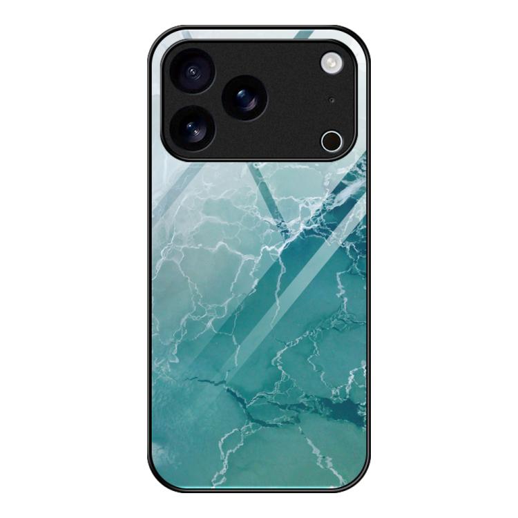 Marble Pattern Glass Protective Phone Case, For iPhone 17 Pro Max, For iPhone 17 Pro, For iPhone 17