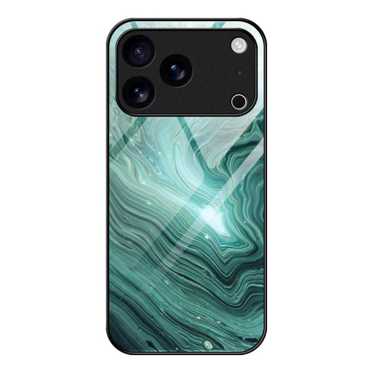 Marble Pattern Glass Protective Phone Case, For iPhone 17 Pro Max, For iPhone 17 Pro, For iPhone 17