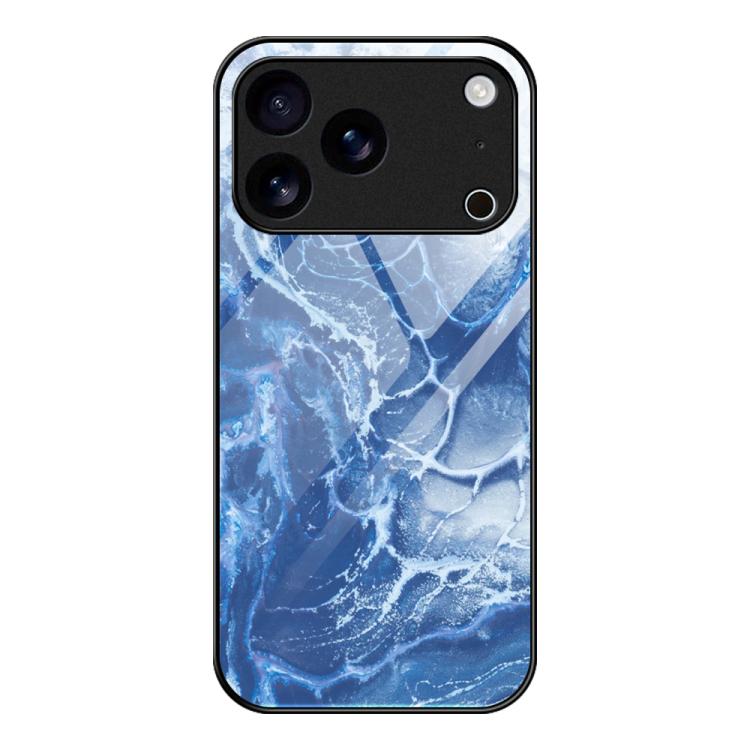 Marble Pattern Glass Protective Phone Case, For iPhone 17 Pro Max, For iPhone 17 Pro, For iPhone 17