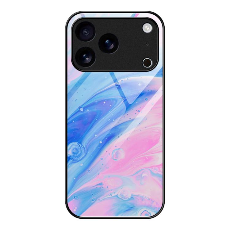 Marble Pattern Glass Protective Phone Case, For iPhone 17 Pro Max, For iPhone 17 Pro, For iPhone 17