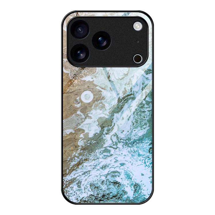 Marble Pattern Glass Protective Phone Case, For iPhone 17 Pro Max, For iPhone 17 Pro, For iPhone 17