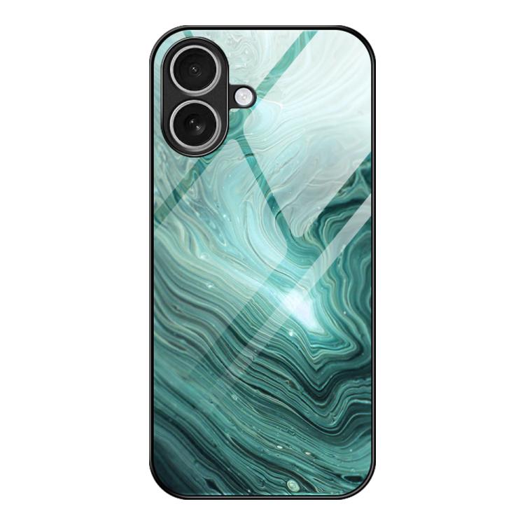 Marble Pattern Glass Protective Phone Case, For iPhone 17 Pro Max, For iPhone 17 Pro, For iPhone 17