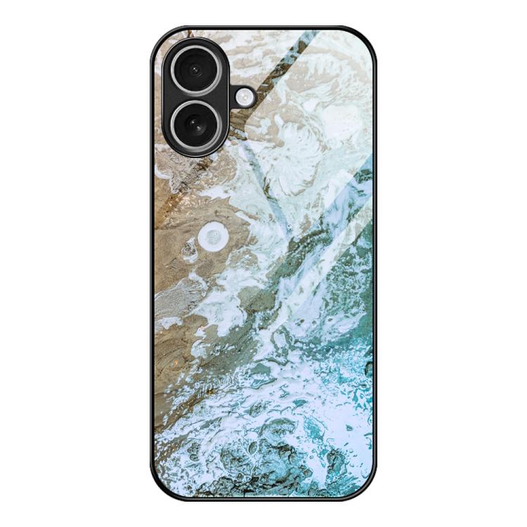Marble Pattern Glass Protective Phone Case, For iPhone 17 Pro Max, For iPhone 17 Pro, For iPhone 17