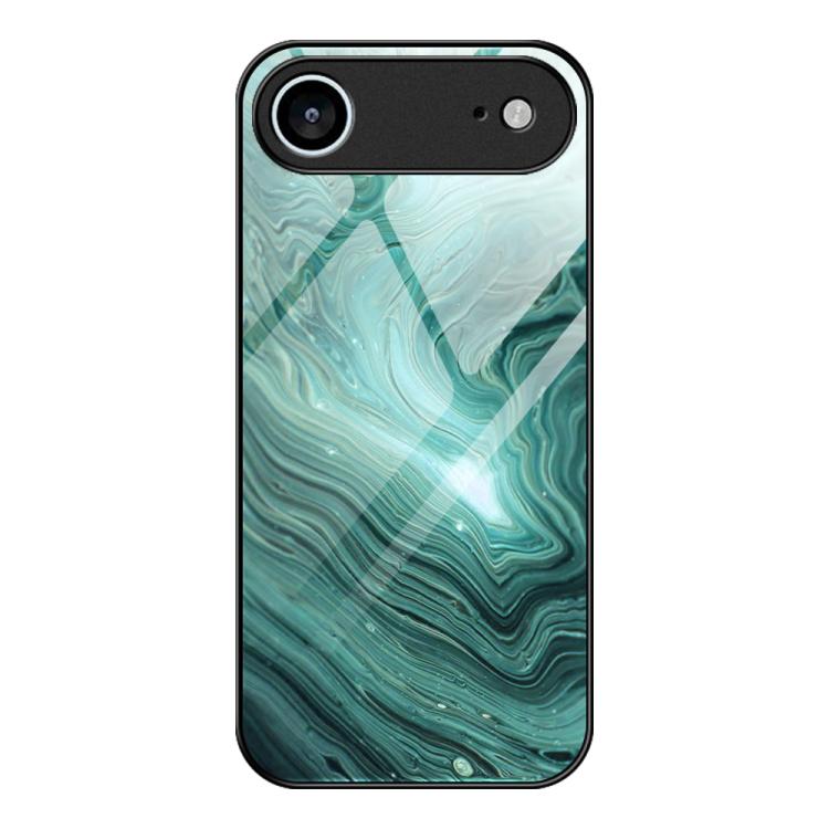 Marble Pattern Glass Protective Phone Case, For iPhone Air, For iPhone 15 Pro Max, For iPhone 15 Pro