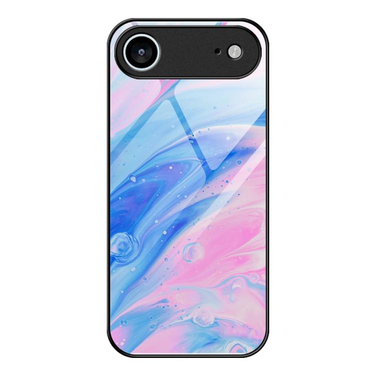 Marble Pattern Glass Protective Phone Case, For iPhone Air, For iPhone 15 Pro Max, For iPhone 15 Pro
