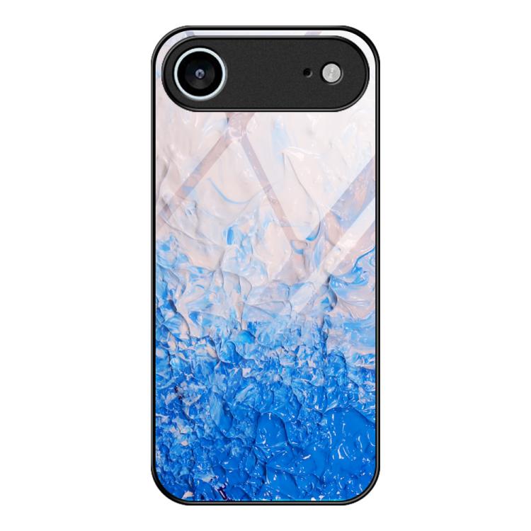 Marble Pattern Glass Protective Phone Case, For iPhone Air, For iPhone 15 Pro Max, For iPhone 15 Pro
