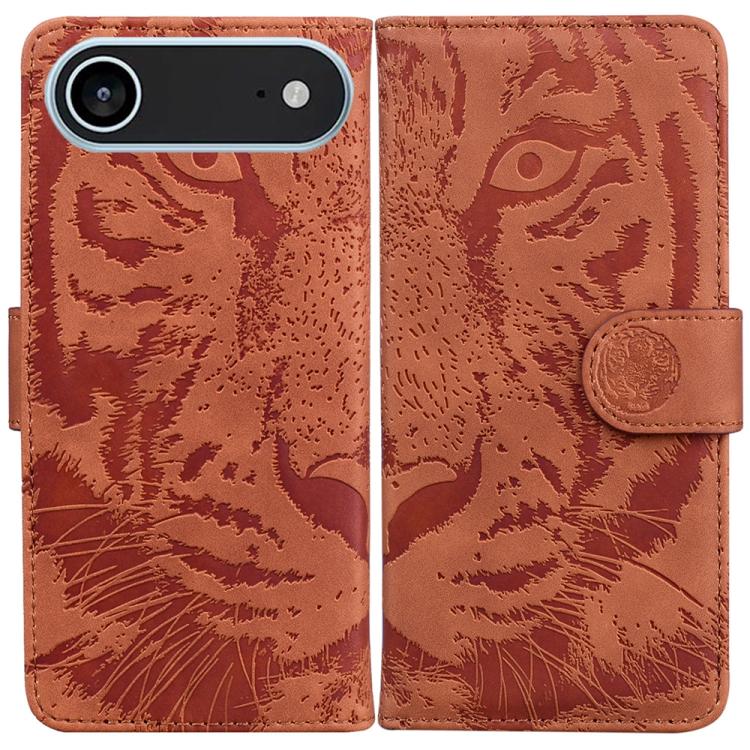 Tiger Embossing Pattern Leather Phone Case, iPhone 16e, For iPhone 16 Pro Max, For iPhone 16 Pro, For iPhone 16 Plus