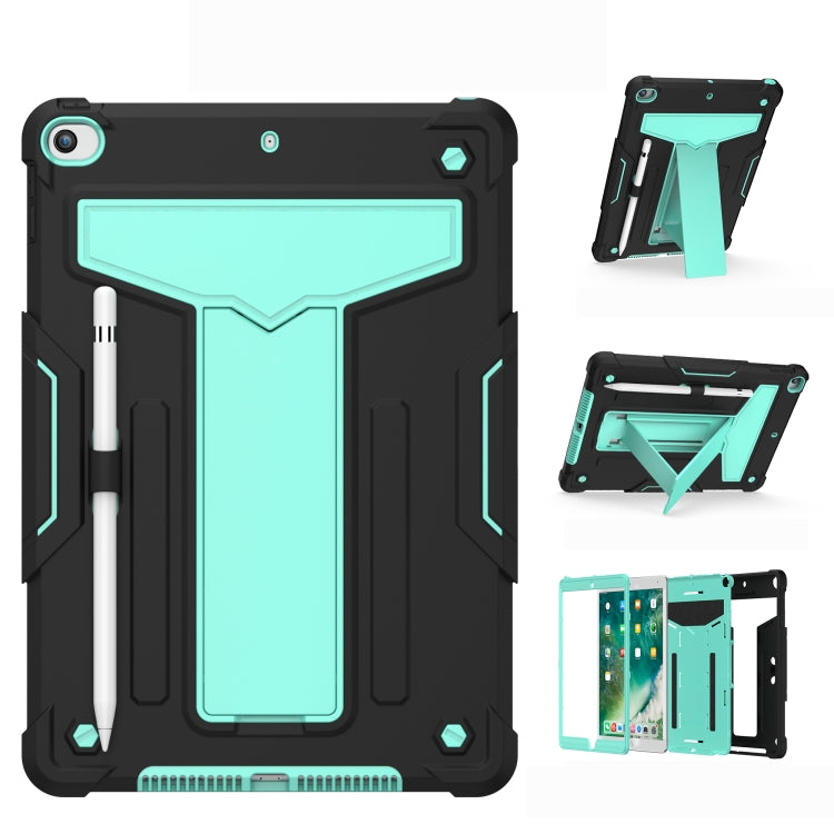 T-shaped Bracket Contrast Color Shockproof PC + Silicone Flat Protective Case, For iPad 10.2 / iPad Pro 10.5, For Samsung Galaxy Tab A8.4 (2020) T307
