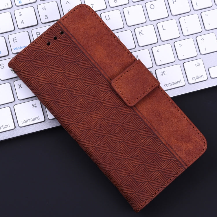 Geometric Embossed Leather Phone Case