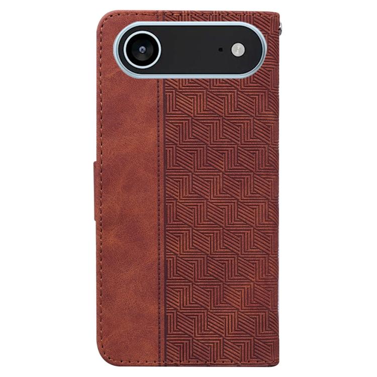 Geometric Embossed Leather Phone Case, For iPhone Air, For iPhone 16 Pro Max, For iPhone 16 Pro, For iPhone 16 Plus