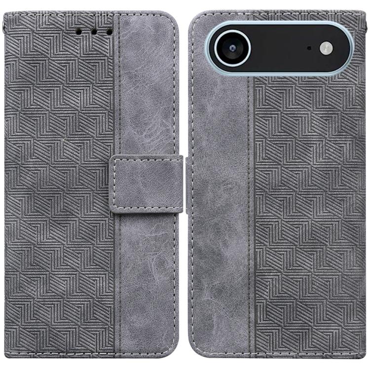 Geometric Embossed Leather Phone Case, For iPhone Air, For iPhone 16 Pro Max, For iPhone 16 Pro, For iPhone 16 Plus