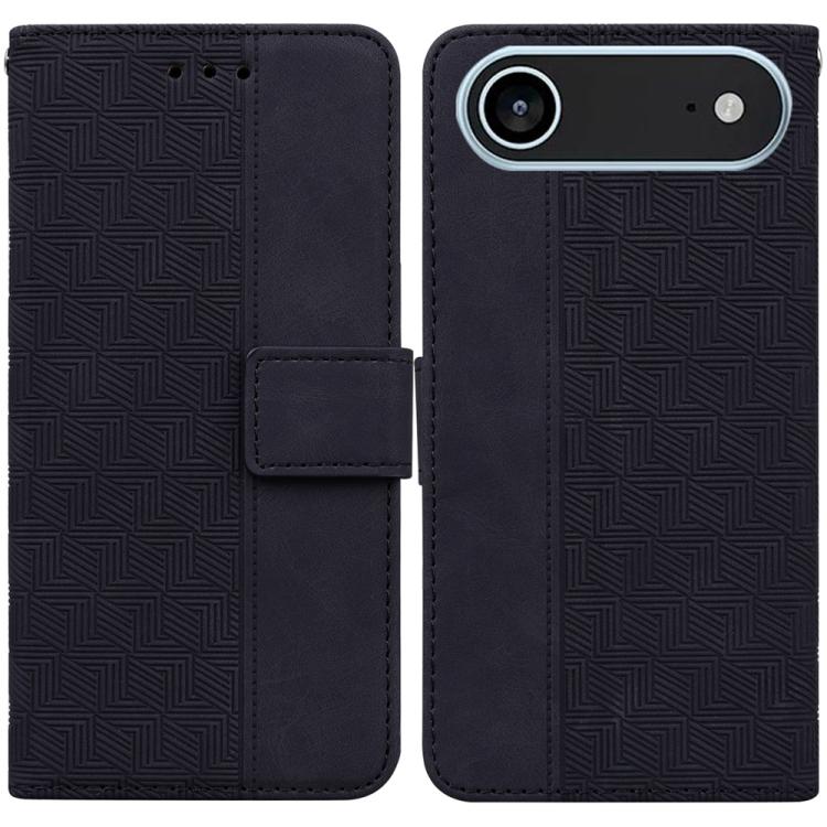 Geometric Embossed Leather Phone Case, For iPhone Air, For iPhone 16 Pro Max, For iPhone 16 Pro, For iPhone 16 Plus