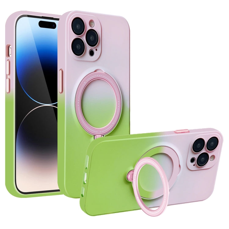 Gradient TPU MagSafe Holder Phone Case, For iPhone 14 Plus, For iPhone 14, For iPhone 14 Pro, For iPhone 14 Pro Max