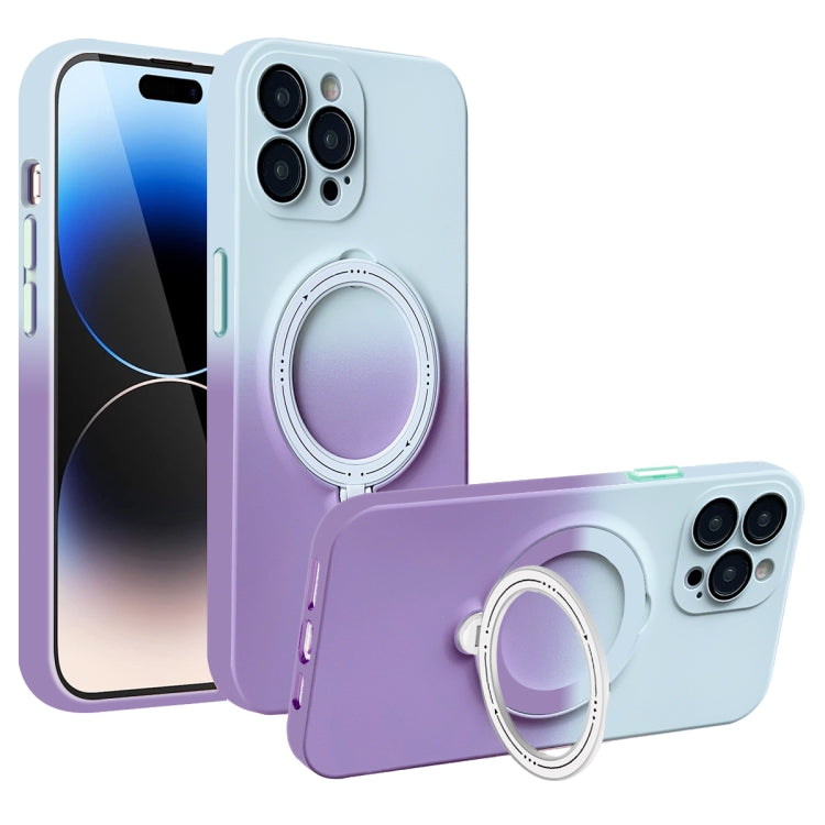 Gradient TPU MagSafe Holder Phone Case, For iPhone 14 Plus, For iPhone 14, For iPhone 14 Pro, For iPhone 14 Pro Max