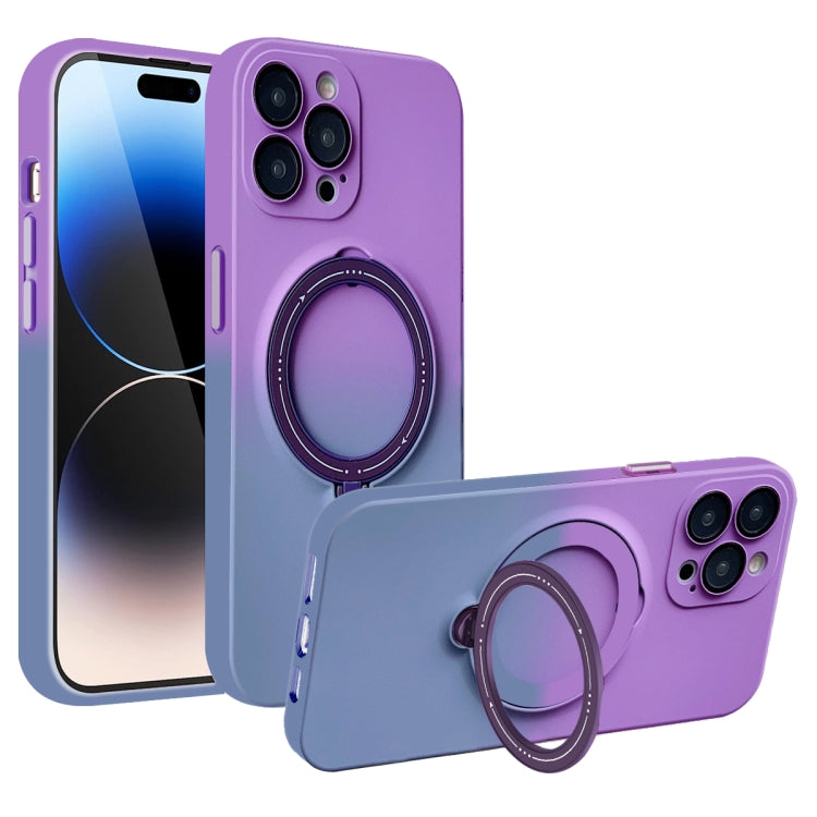 Gradient TPU MagSafe Holder Phone Case, For iPhone 14 Plus, For iPhone 14, For iPhone 14 Pro, For iPhone 14 Pro Max