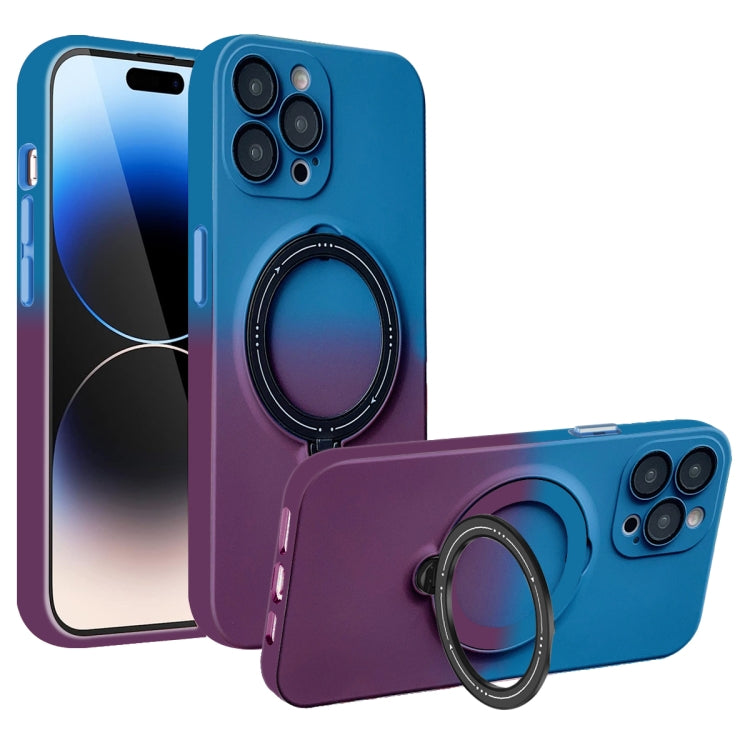 Gradient TPU MagSafe Holder Phone Case, For iPhone 14 Plus, For iPhone 14, For iPhone 14 Pro, For iPhone 14 Pro Max