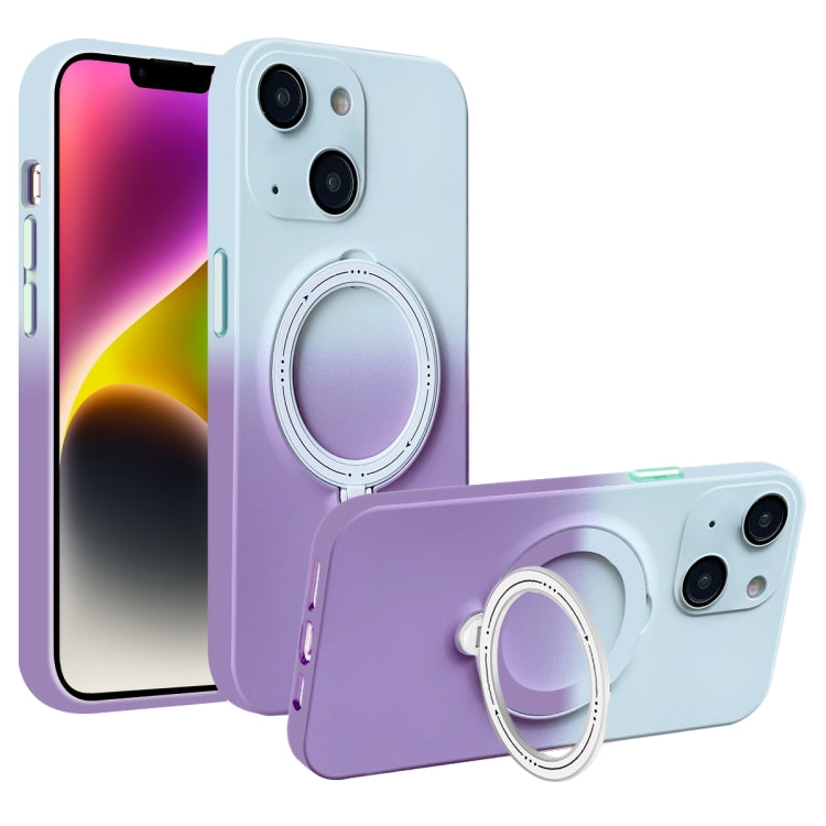 Gradient TPU MagSafe Holder Phone Case, For iPhone 14 Plus, For iPhone 14, For iPhone 14 Pro, For iPhone 14 Pro Max
