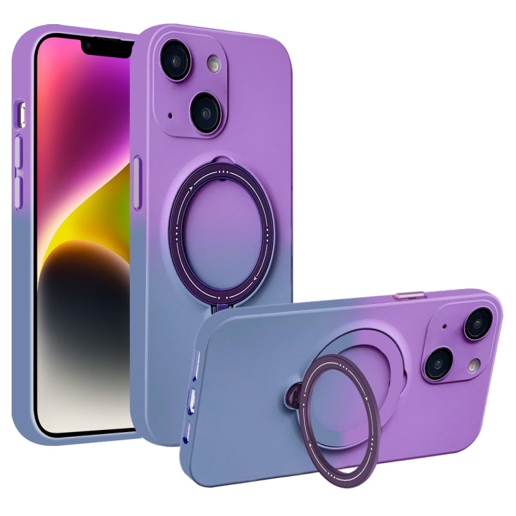 Gradient TPU MagSafe Holder Phone Case, For iPhone 14 Plus, For iPhone 14, For iPhone 14 Pro, For iPhone 14 Pro Max