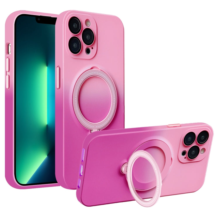 Gradient TPU MagSafe Holder Phone Case, For iPhone 13 Pro Max, For iPhone 13 Pro, For iPhone 13, For iPhone 12
