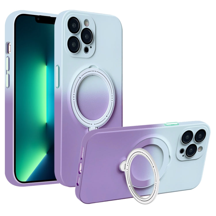 Gradient TPU MagSafe Holder Phone Case, For iPhone 13 Pro Max, For iPhone 13 Pro, For iPhone 13, For iPhone 12