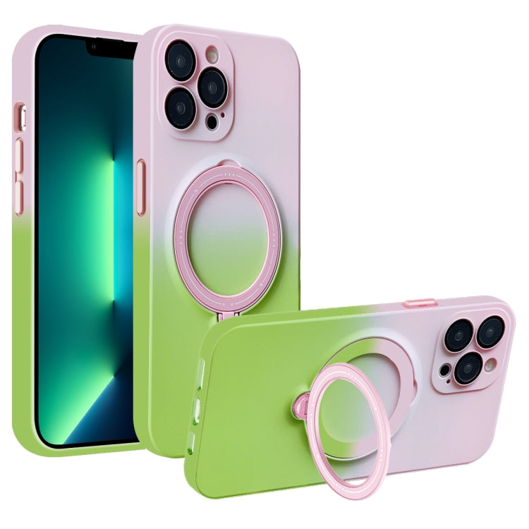 Gradient TPU MagSafe Holder Phone Case, For iPhone 13 Pro Max, For iPhone 13 Pro, For iPhone 13, For iPhone 12