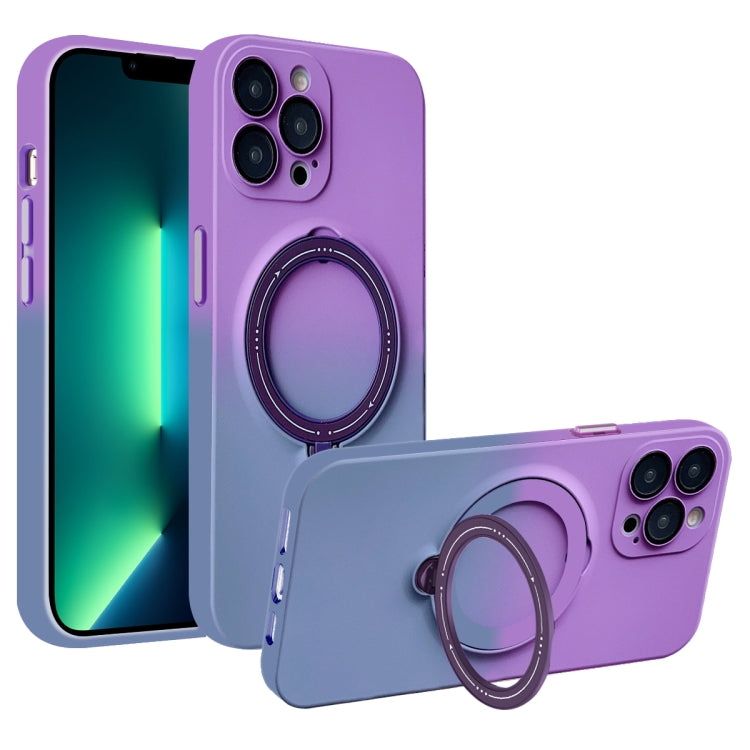 Gradient TPU MagSafe Holder Phone Case, For iPhone 13 Pro Max, For iPhone 13 Pro, For iPhone 13, For iPhone 12