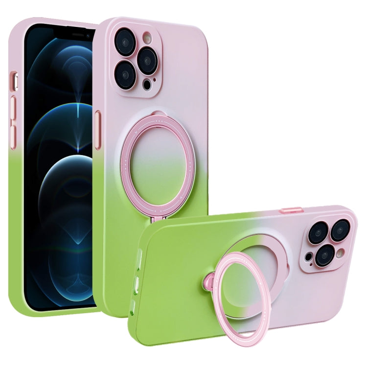 Gradient TPU MagSafe Holder Phone Case, For iPhone 12 Pro Max, For iPhone 12 Pro, For iPhone 11 Pro Max, For iPhone 11