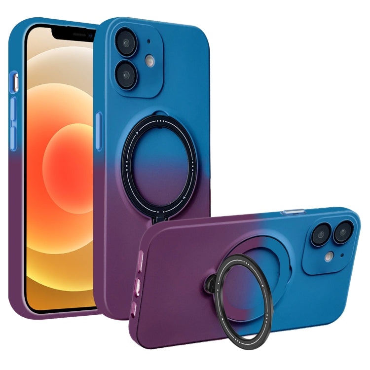 Gradient TPU MagSafe Holder Phone Case, For iPhone 13 Pro Max, For iPhone 13 Pro, For iPhone 13, For iPhone 12