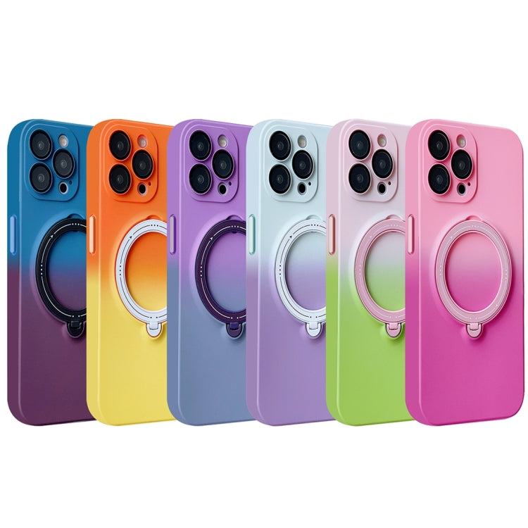 Gradient TPU MagSafe Holder Phone Case, For iPhone 12 Pro Max, For iPhone 12 Pro, For iPhone 11 Pro Max, For iPhone 11
