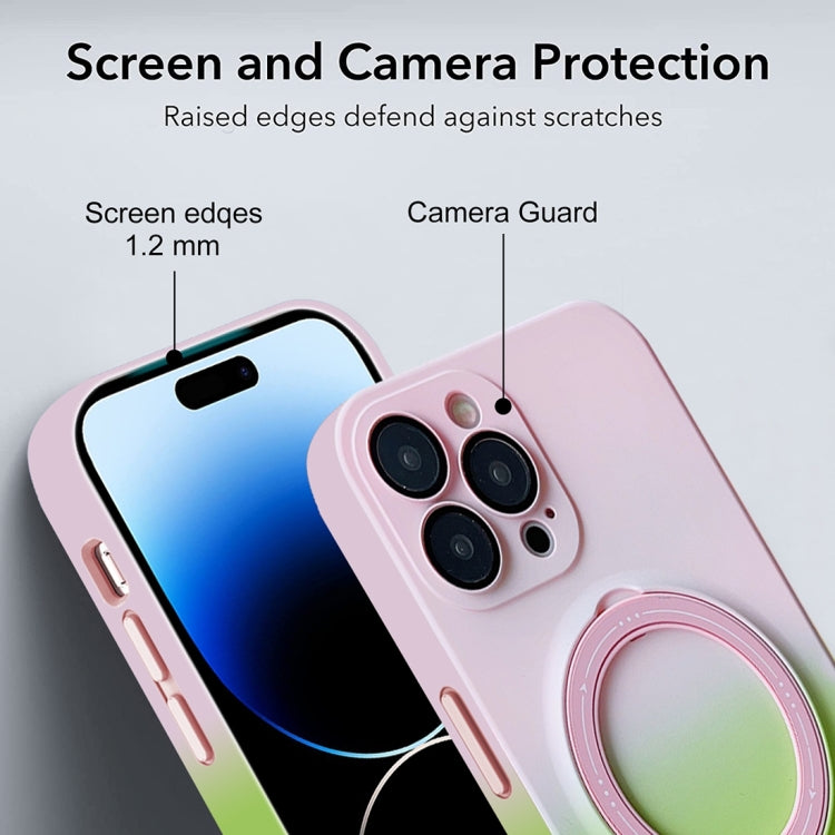 Gradient TPU MagSafe Holder Phone Case, For iPhone 13 Pro Max, For iPhone 13 Pro, For iPhone 13, For iPhone 12