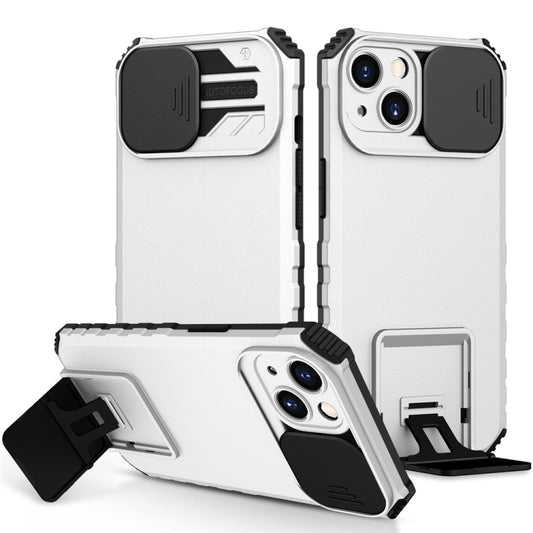 Stereoscopic Holder Sliding Camshield Phone Case, For iPhone 15 Plus, For iPhone 15