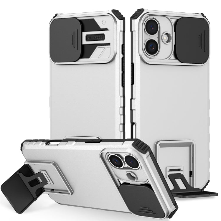 Stereoscopic Holder Sliding Camshield Phone Case, For iPhone 16 Pro Max, For iPhone 16 Pro, For iPhone 16 Plus